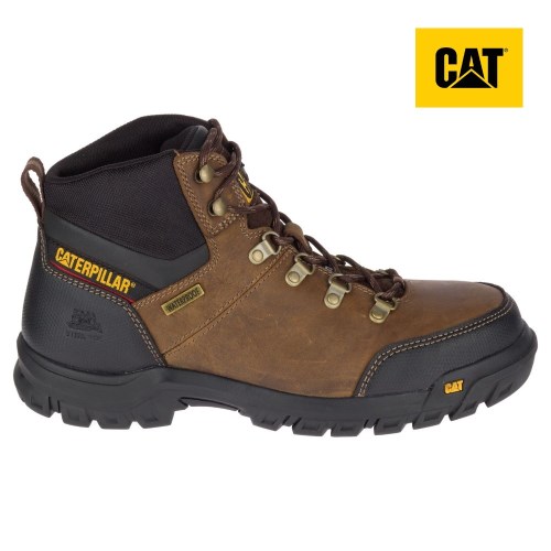 CAT Framework S3 WR HRO SRA Steel Toe Men's Work Boots Brown/Black (AU T-695) Australia